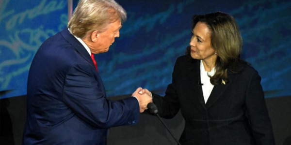 Primer empate de Harris y Trump en New Hampshire