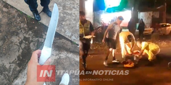 CONDUCTOR DE MOTOCICLETA PERDIÓ VARIOS DIENTES LUEGO DE CHOCAR CONTRA UN CONTENEDOR - Itapúa Noticias