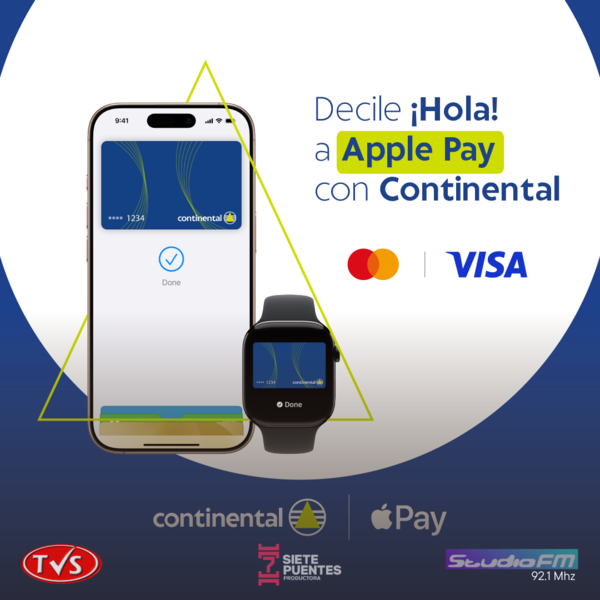 BANCO CONTINENTAL REVOLUCIONA EL PAGO MÓVIL EN PARAGUAY CON LA LLEGADA DE APPLE PAY - TVS