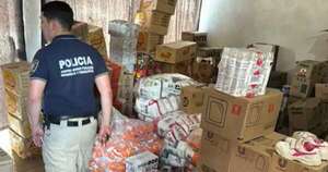 La Nación / Luque: allanan vivienda que funcionaba como depósito de productos de contrabando