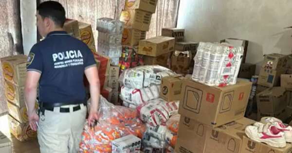 La Nación / Luque: allanan vivienda que funcionaba como depósito de productos de contrabando