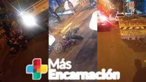 Presuntos motochorros protagonizan accidente en Encarnación