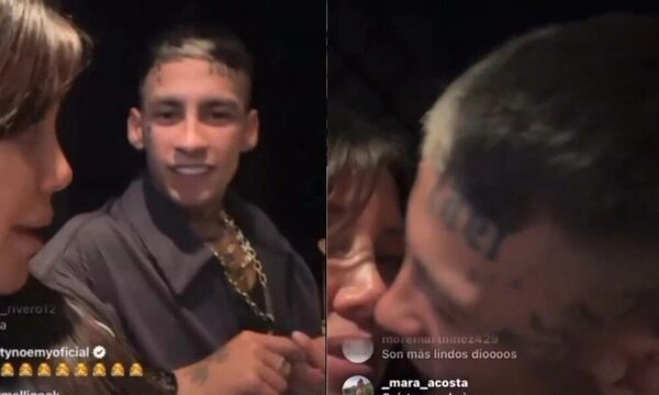 [VIDEO] ¡Con un beso en vivo, Wanda Nara blanqueó noviazgo con L-Gante!