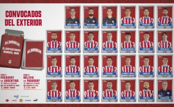 Paraguay llama a 26 futbolistas del exterior
