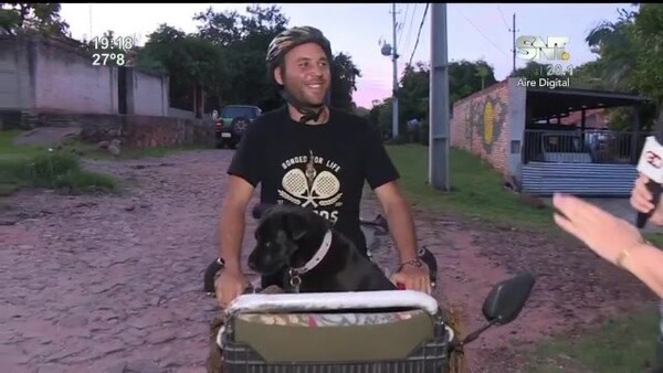 Nicolás y su mascota recorren América en bici - SNT