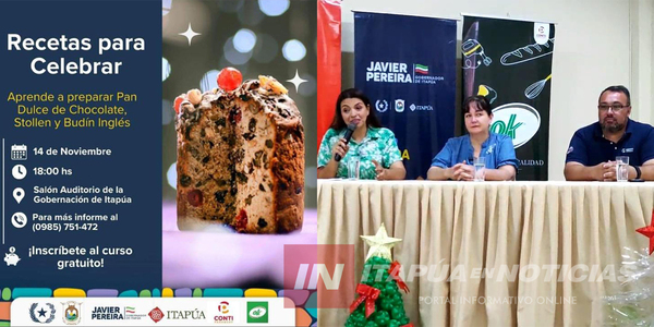 YA HAY MÁS DE 290 PERSONAS INSCRITAS EN CURSO DE RECETAS NAVIDEÑAS - Itapúa Noticias