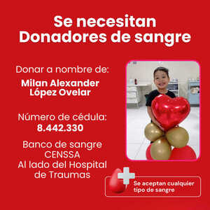 Milan necesita donantes de sangre tras recibir un nuevo corazón - Unicanal