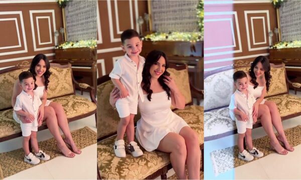 [VIDEO] ¡Doña de Miguel Almirón ya hizo sus fotos navideñas sin el pelotero!