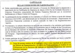 IPS bajó puntaje mínimo para entidades que reciban  su dinero en modalidad CDA - Política - ABC Color