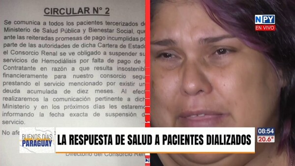 Falta de pago a tercerizados priva a pacientes del tratamiento de diálisis