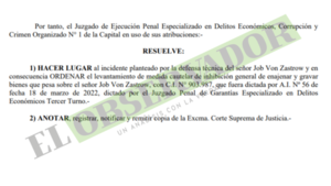 A Ultranza Py: Levantan bloqueo de bienes de condenado en procedimiento abreviado