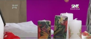 Estampa una vela navideña con servilletas con By Yoli - SNT