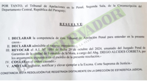 Cámara de Central otorga medidas sustitutivas a acusado de haber abusado sexualmente de su hija biológica