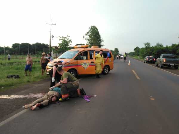 Un motociclista perdió un brazo en accidente