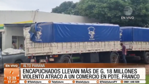 Así robaron un comercio en Alto Paraná
