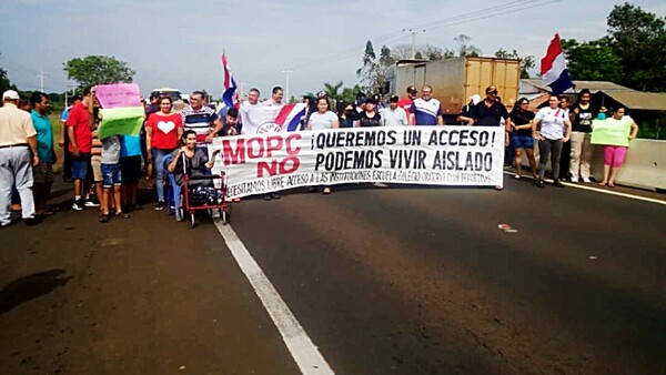 Ampliación de ruta PY02 los dejó aislados