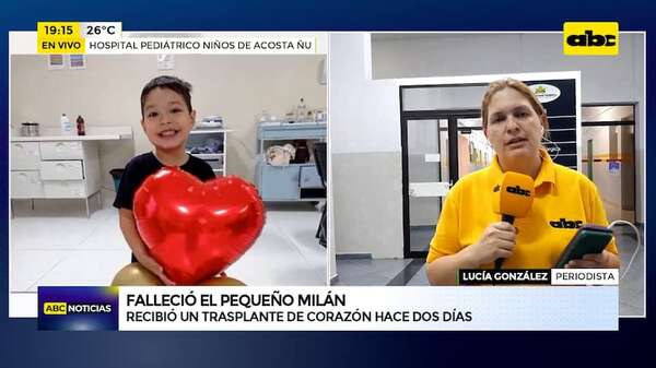 Video: falleció el pequeño guerrero Milán, dos días después del trasplante de corazón - ABC Noticias - ABC Color