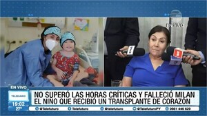 Consternación por la muerte del pequeño Milán, niño que recibió un trasplante de corazón