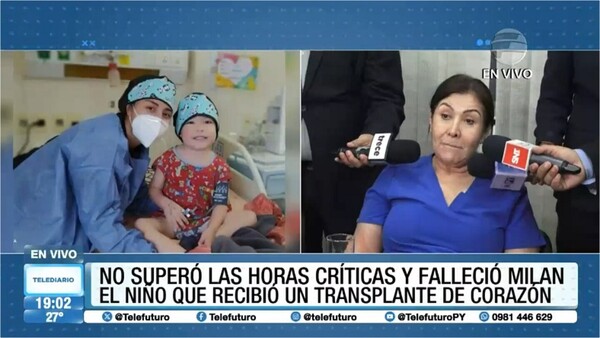 Consternación por la muerte del pequeño Milán, niño que recibió un trasplante de corazón