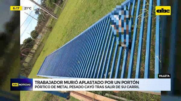 Villeta: trabajador murió aplastado por un portón - ABC Noticias - ABC Color