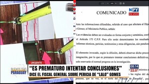 Caso Gomes: FGE dice que es prematuro sacar conclusiones tras prueba de parafina