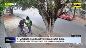 Violento asalto: delincuentes golpean a un abogado y llevan millonaria suma   - ABC Noticias - ABC Color