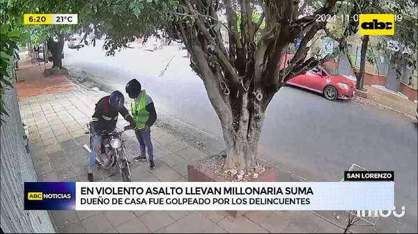 Violento asalto: delincuentes golpean a un abogado y llevan millonaria suma - ABC Noticias - ABC Color