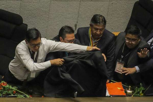 Oficialistas bolivianos se enfrentan a tomatazos en plena sesión del Congreso - Mundo - ABC Color