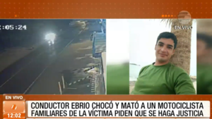 Conductor ebrio chocó y mató a un motociclista