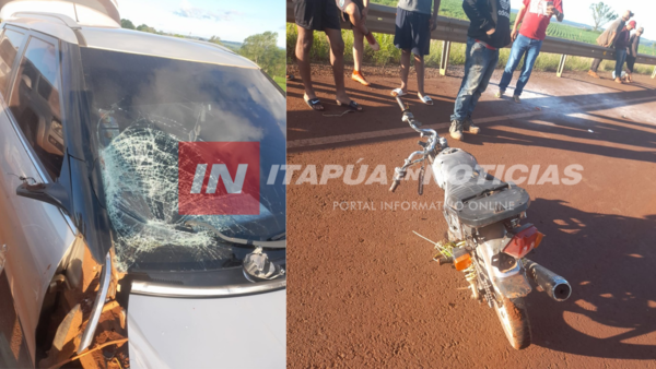 MENOR DE EDAD RESULTA HERIDO TRAS COLISIÓN EN YATYTAY - Itapúa Noticias