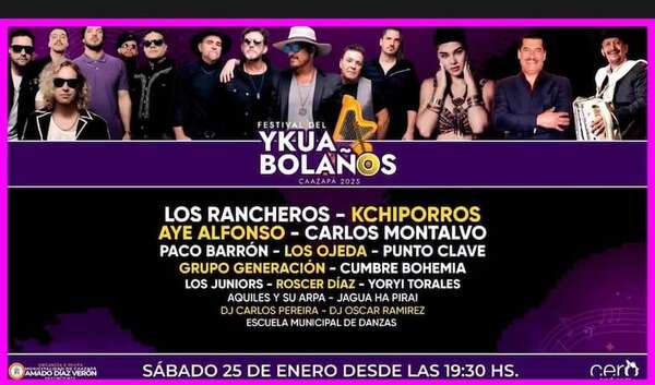 Los Rancheros será la atracción principal del Festival Ykua Bolaños 2025 - Nacionales - ABC Color