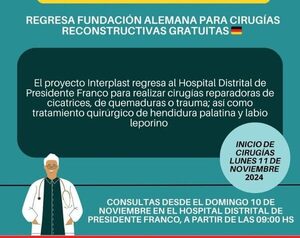 Médicos alemanes realizarán cirugías reconstructivas gratuitas en Pdte. Franco – Diario TNPRESS