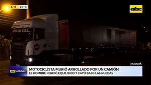 Itauguá: motociclista murió arrollado por camión   - ABC Noticias - ABC Color