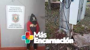 Aprehenden a hombre en Cambyreta tras intentar robar cables en estación de bombeo