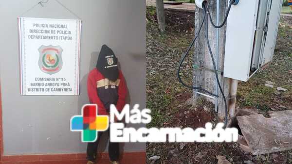 Aprehenden a hombre en Cambyreta tras intentar robar cables en estación de bombeo