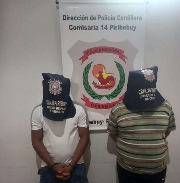 Detienen a dos sospechosos de robos en viviendas de Piribebuy, pero uno ya fue liberado - Nacionales - ABC Color