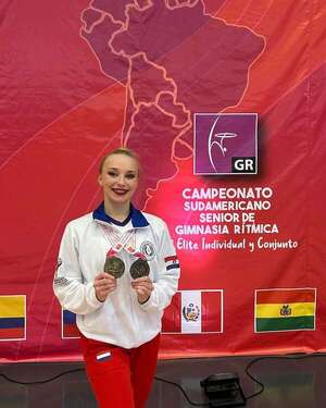 Fernanda Lenz conquista la medalla de bronce en el Sudamericano de Gimnasia - Polideportivo - ABC Color