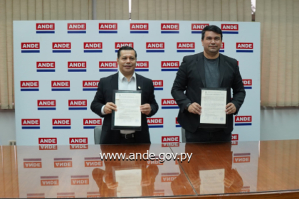 ANDE y la Municipalidad de Minga Guazú firman convenio de cooperación para el fortalecimiento del sistema eléctrico