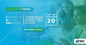 BID ofrece curso gratuito sobre inteligencia artificial para la función pública