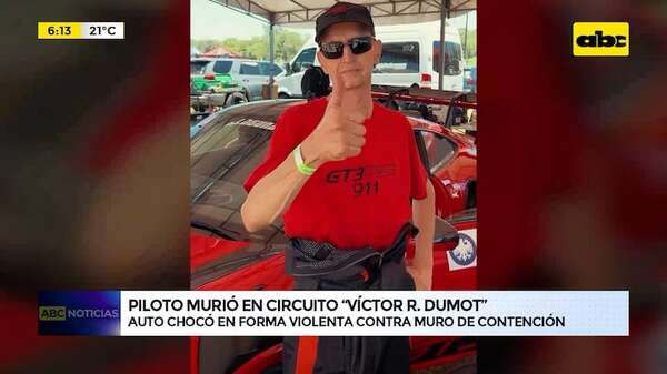 Accidente en ex Aratirí: piloto murió en circuito tras chocar contra muro de contención - ABC Noticias - ABC Color