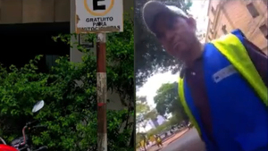 Cuidacoches amenazó a motociclista por no querer pagarle - SNT