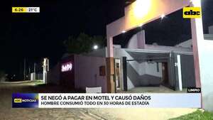 Video: Un hombre estuvo 30 horas en un motel, consumió de todo y se negó a pagar  - ABC Noticias - ABC Color