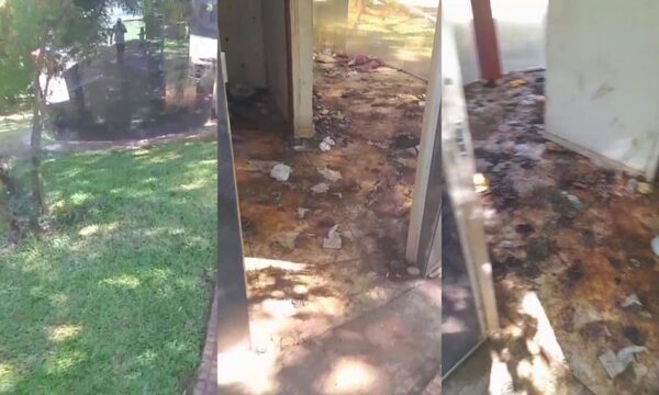 Casetas municipales de seguridad en ex aeropuerto, abandonadas y llenas de mugre