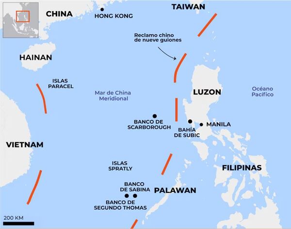 China redefine sus límites marítimos y tensa aún más la situación con Filipinas