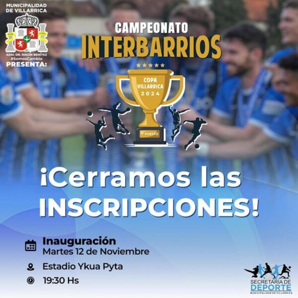 Iniciará Mañana Torneo Interbarrios en Villarrica
