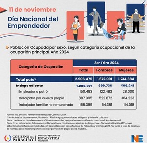 Emprendedores: las estadísticas indican que la mitad de la población está ocupada