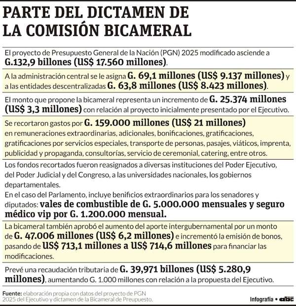 PGN 2025: Diputados dan luz verde a “nepobabies” y vales para combustible - Economía - ABC Color