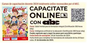 Cursos de capacitación continua  publicados los martes en El ABC Escolar - Escolar - ABC Color