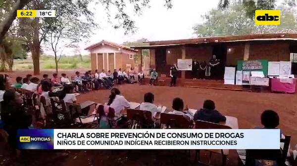 Amambay: niños de comunidad indígena recibieron una charla sobre prevención de consumo de drogas - ABC Noticias - ABC Color