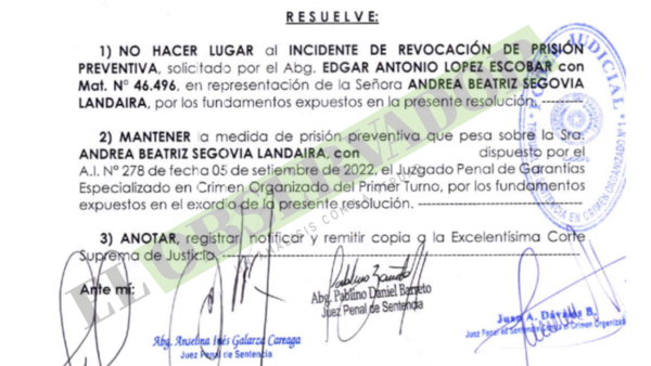 Tribunal de Sentencia descarta pena anticipada y mantiene prisión a modelo acusada por tráfico de drogas